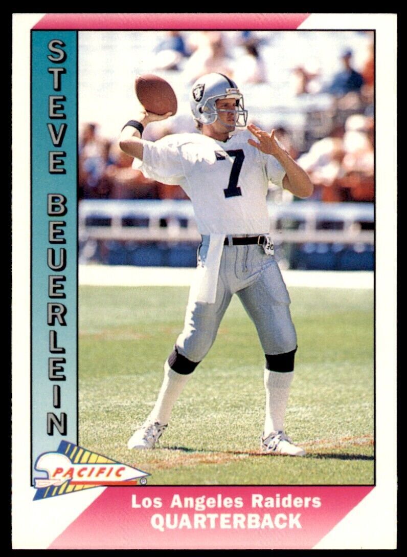 1991 Pacific. Steve Beuerlein . Los Angeles Raiders #227