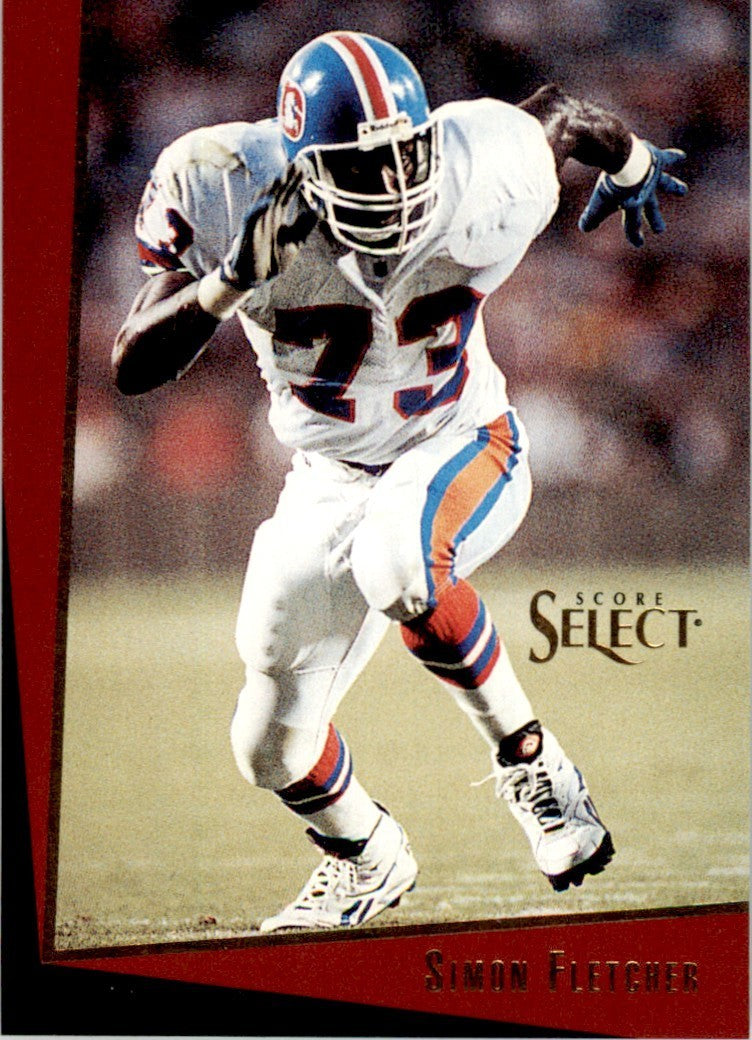 1993 SCORE SELECT SIMON FLETCHER DENVER BRONCOS #132