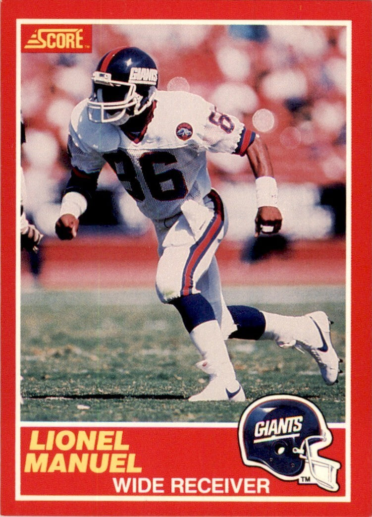 1989 SCORE LIONEL MANUEL NEW YORK GIANTS #202