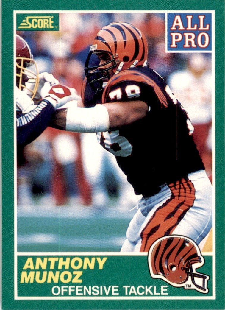 1989 SCORE ANTHONY MUNOZ CINCINNATI BENGALS #309