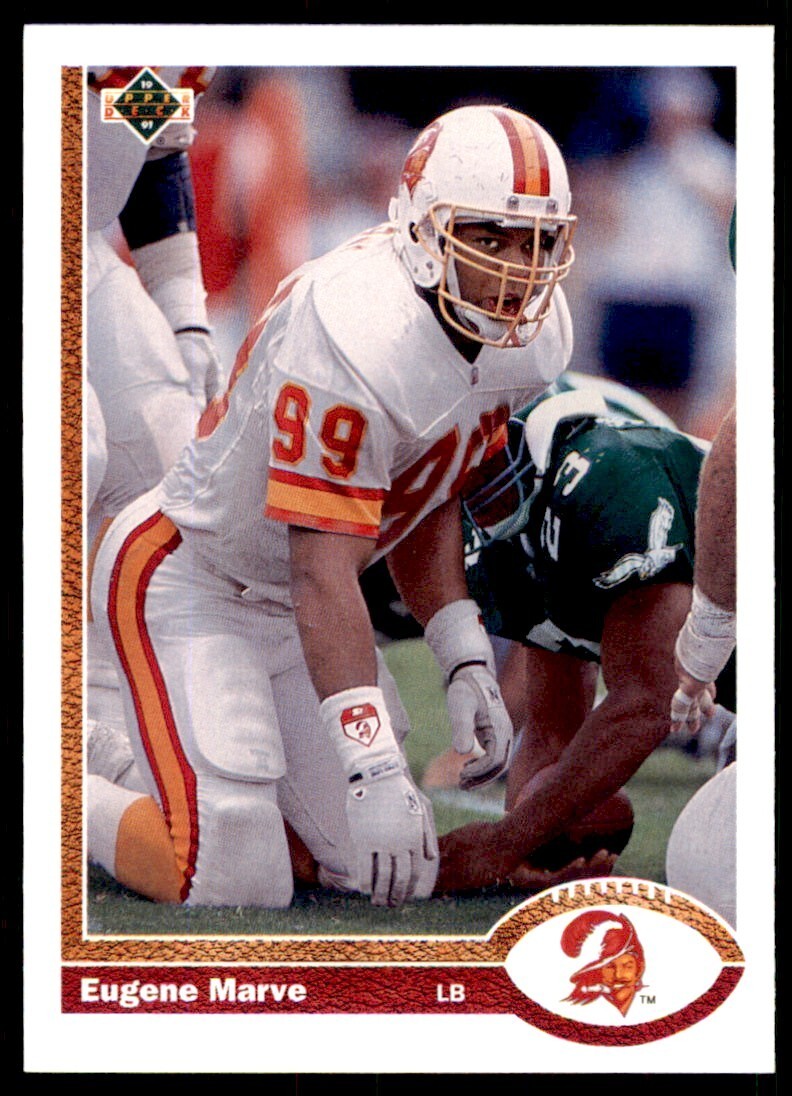 1991 UPPER DECK HIGH # SERIES EUGENE MARVE TAMPA BAY BUCCANEERS #508