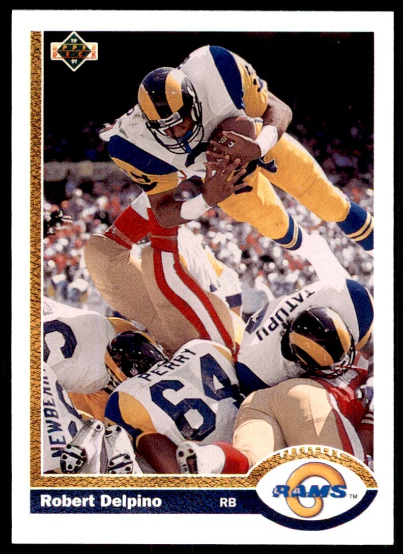 1991 Upper Deck High # Series Robert Delpino Los Angeles Rams #545