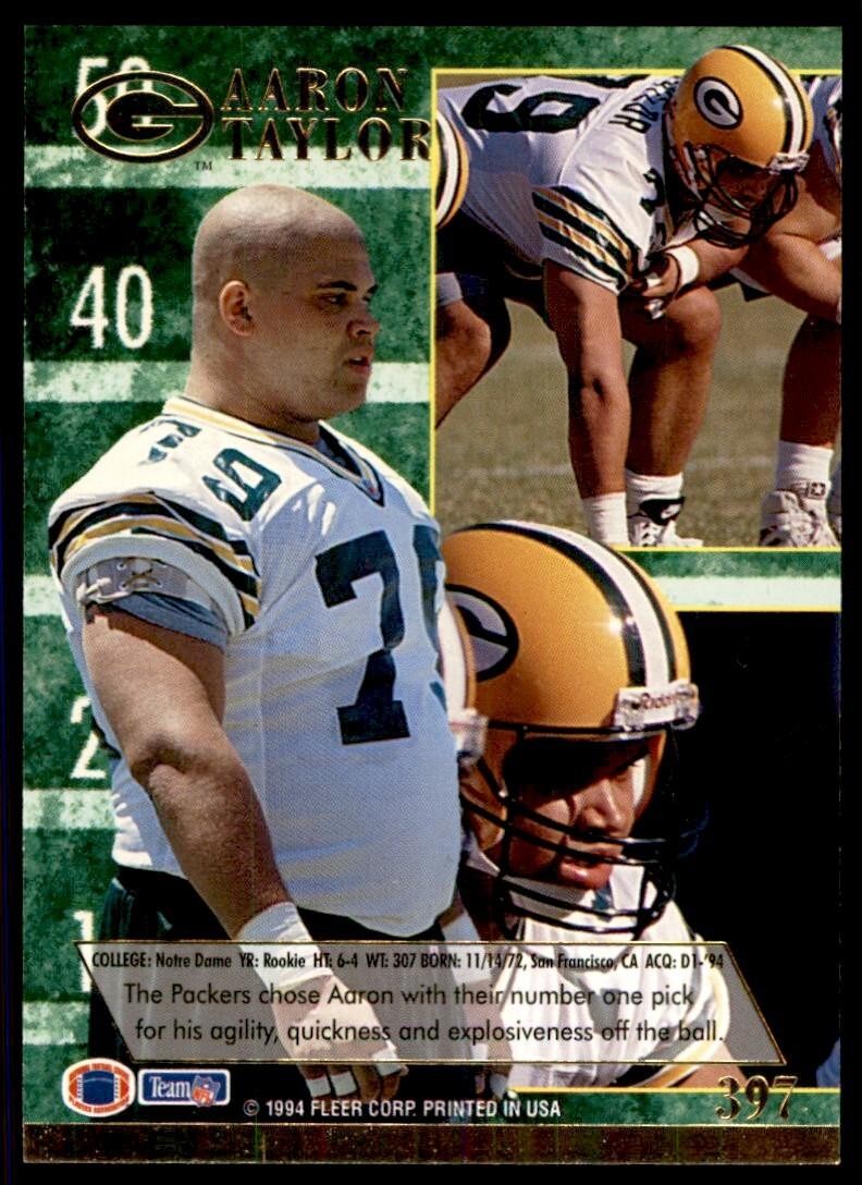 1994 FLEER ULTRA AARON TAYLOR GREEN BAY PACKERS #397