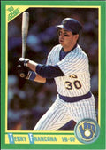 1990 Score Terry Francona Milwaukee Brewers #216