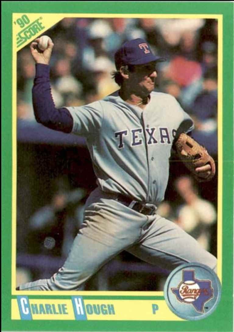 1990 Score Charlie Hough Texas Rangers #202