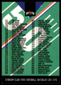 1993 Stadium Club* Checklist 251-375 #489