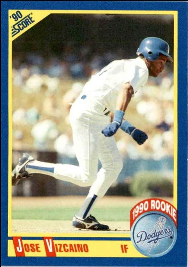 1990 Score Jose Vizcaino Rookie Los Angeles Dodgers #613