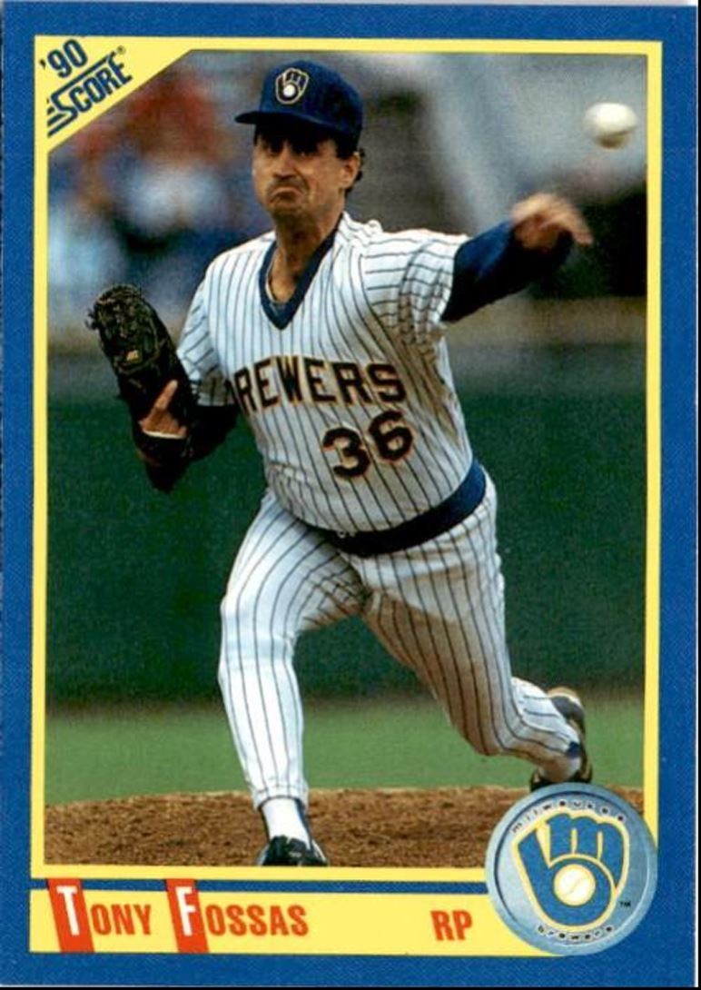 1990 Score Tony Fossas Rookie Milwaukee Brewers #567