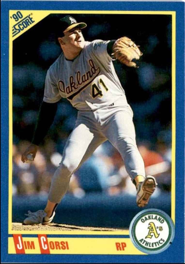 1990 Score Jim Corsi Oakland Athletics #553