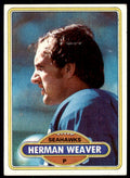 1980 TOPPS FOOTBALL HERMAN WEAVER SEATTLE SEAHAWKS #379