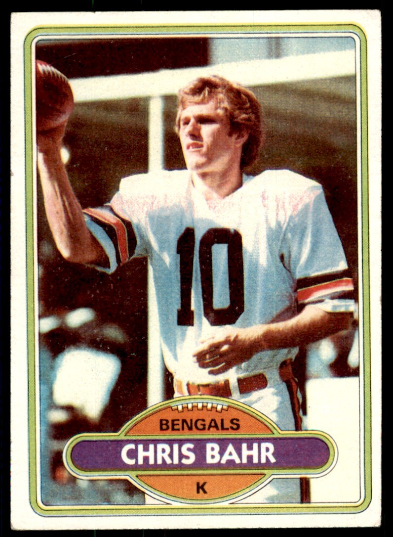 1980 TOPPS FOOTBALL CHRIS BAHR CINCINNATI BENGALS #501