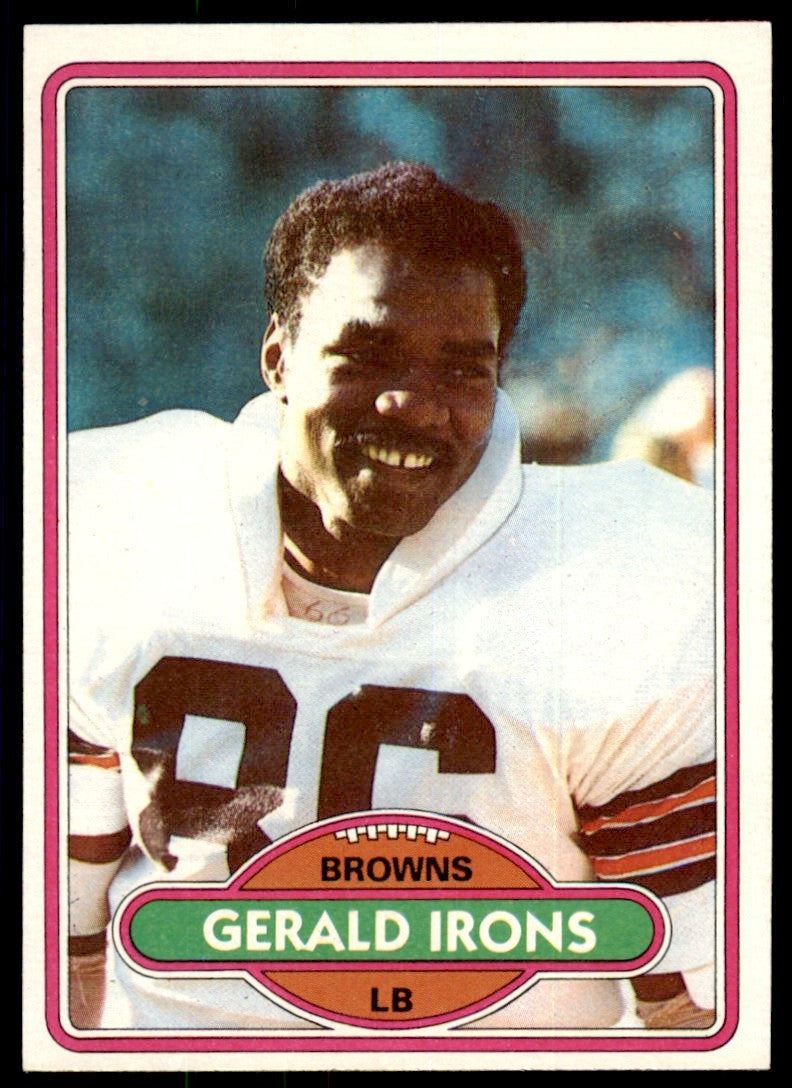 1980 TOPPS FOOTBALL GERALD IRONS CLEVELAND BROWNS #438