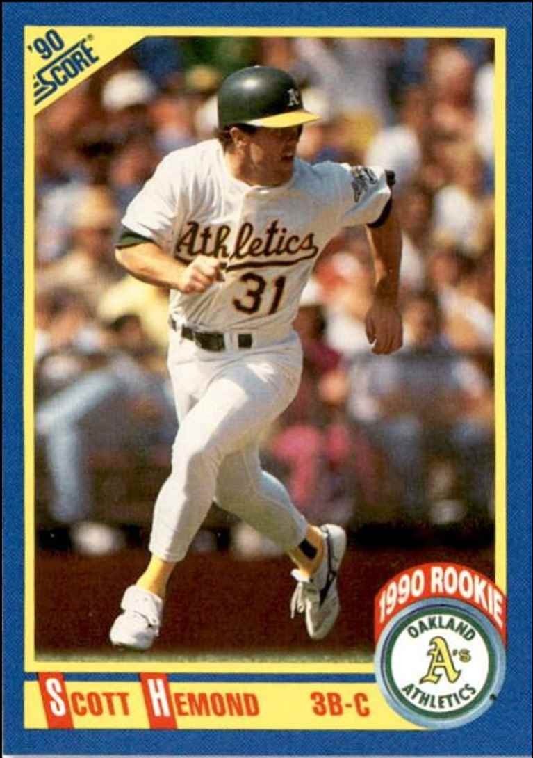 1990 Score Scott Hemond Rookie Oakland Athletics #598