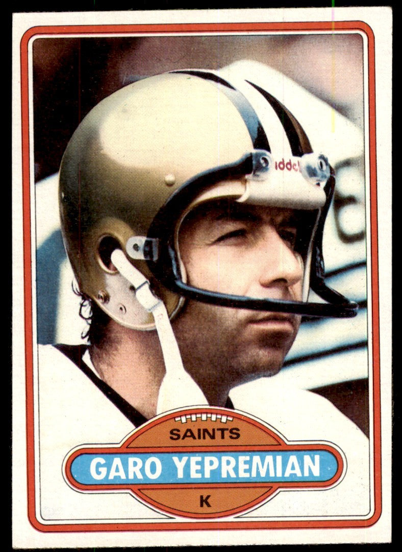 1980 TOPPS FOOTBALL GARO YEPREMIAN NEW ORLEANS SAINTS #235