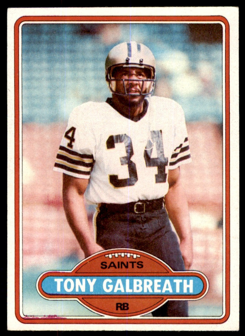 1980 TOPPS FOOTBALL TONY GALBREATH NEW ORLEANS SAINTS #426