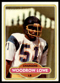 1980 TOPPS WOODROW LOWE SAN DIEGO CHARGERS #68
