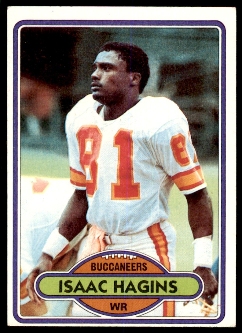 1980 TOPPS ISAAC HAGINS TAMPA BAY BUCCANEERS #209