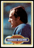 1980 TOPPS FOOTBALL NFL HERMAN WEAVER SEATTLE SEAHAWKS #379