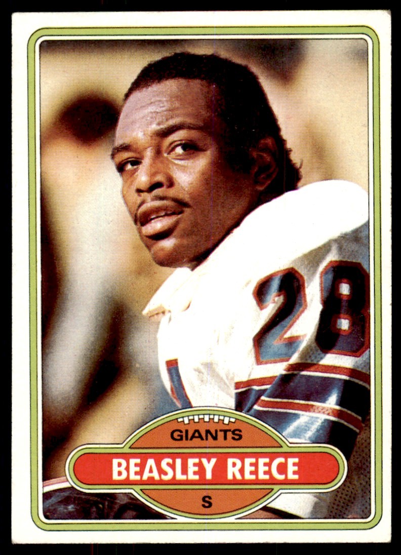 1980 TOPPS BEASLEY REECE NEW YORK GIANTS #374A