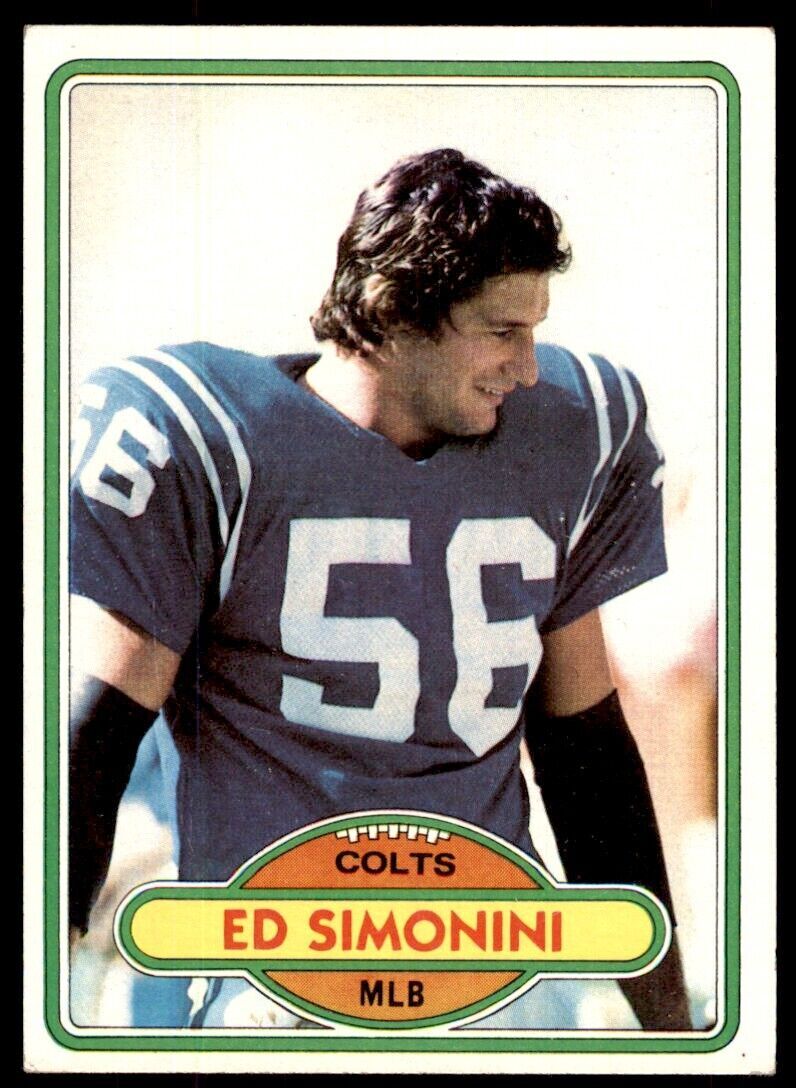 1980 TOPPS NFL ED SIMONINI BALTIMORE COLTS #369