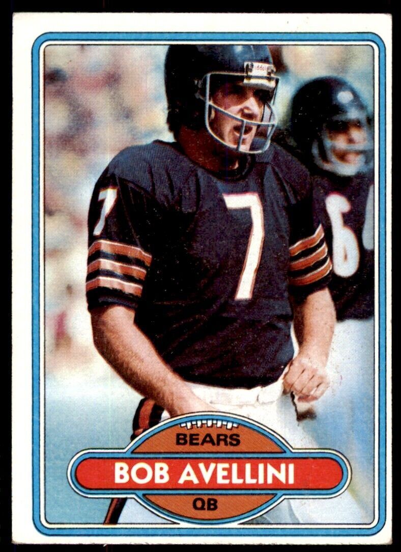 1980 TOPPS BOB AVELLINI CHICAGO BEARS #82
