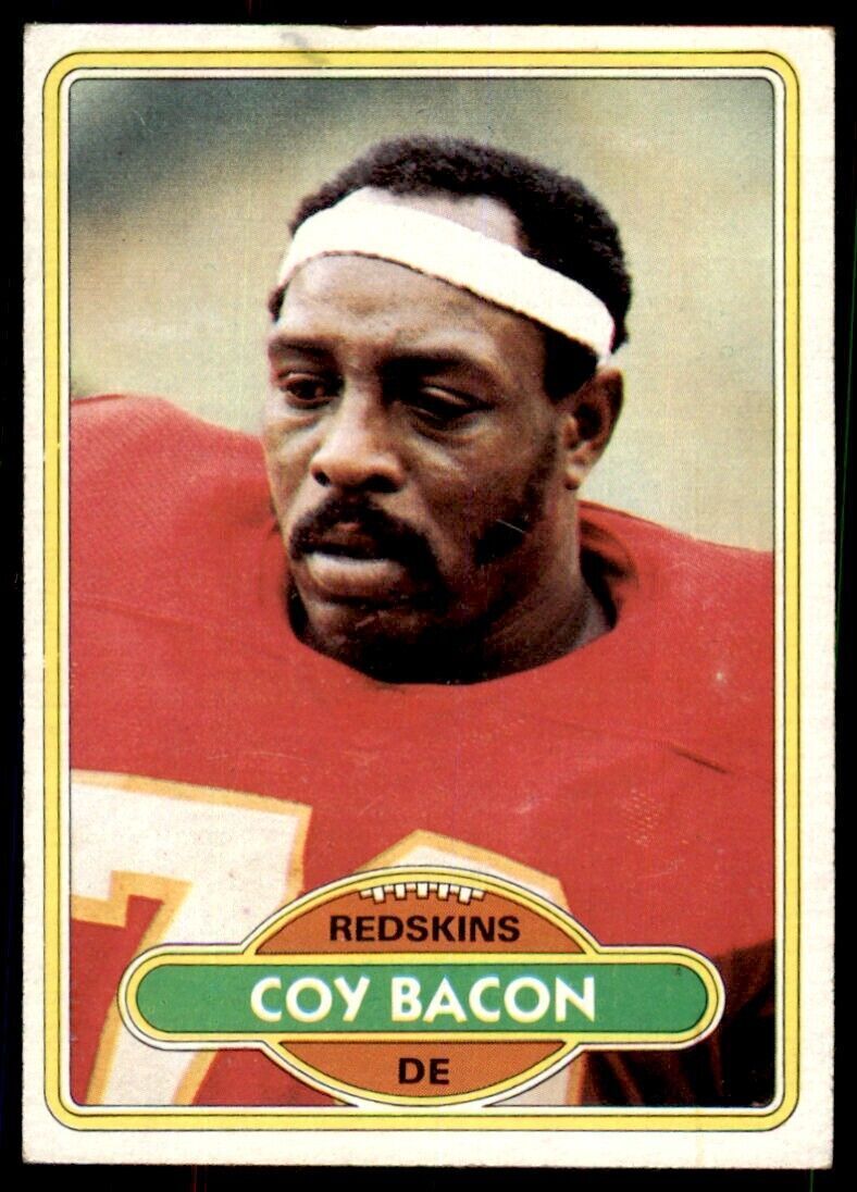 1980 Topps NFL Coy Bacon Washington Redskins #522