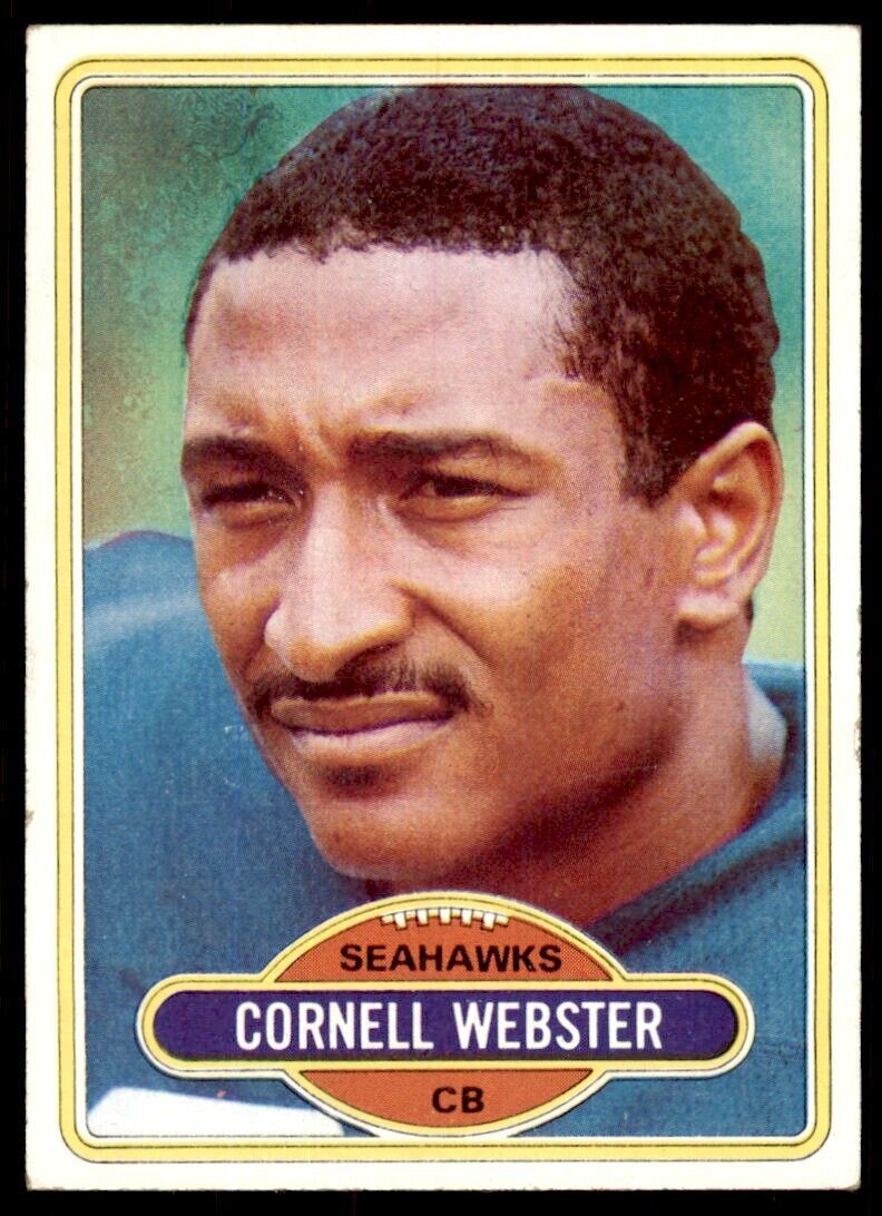 1980 TOPPS CORNELL WEBSTER SEATTLE SEAHAWKS #118.
