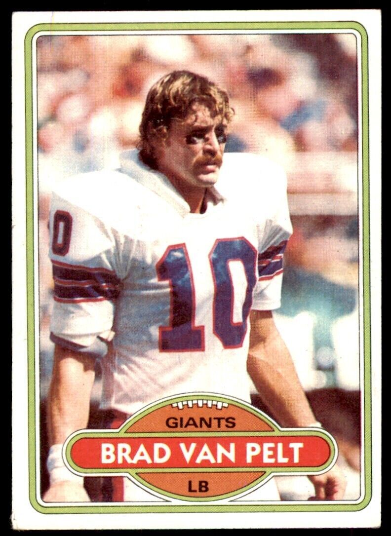 1980 TOPPS NFL BRAD VAN PELT NEW YORK GIANTS #395