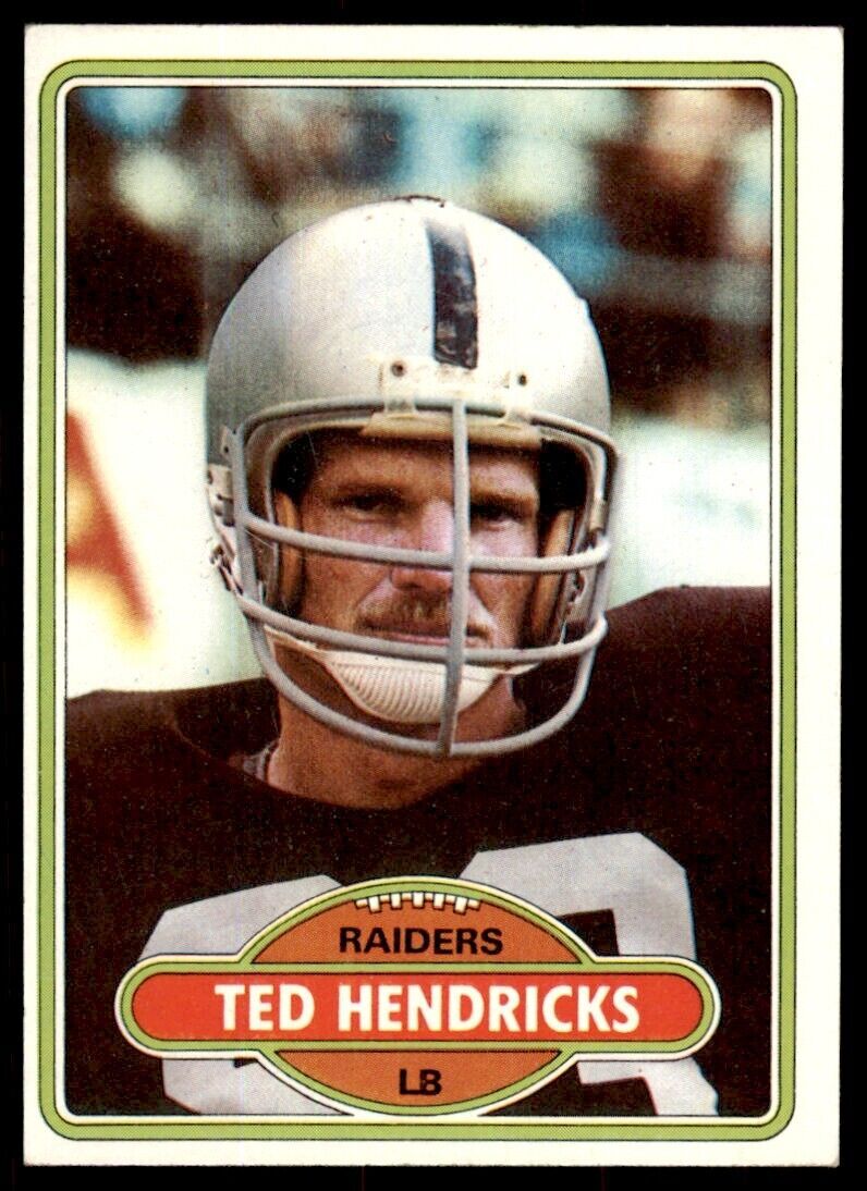1980 TOPPS.NFL TED HENDRICKS OAKLAND RAIDERS #489