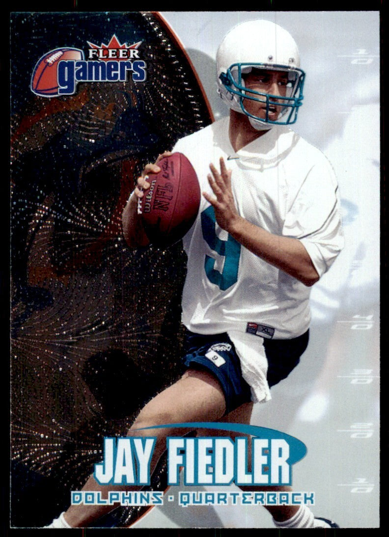 2000 Fleer Gamers Jay Fiedler Football Cards #89