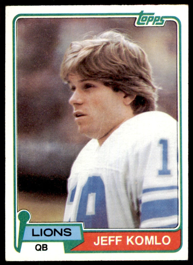 1981 TOPPS JEFF KOMLO* DETROIT LIONS #511