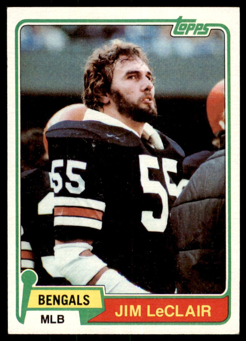 1981 TOPPS JIM LECLAIR. CINCINNATI BENGALS #462