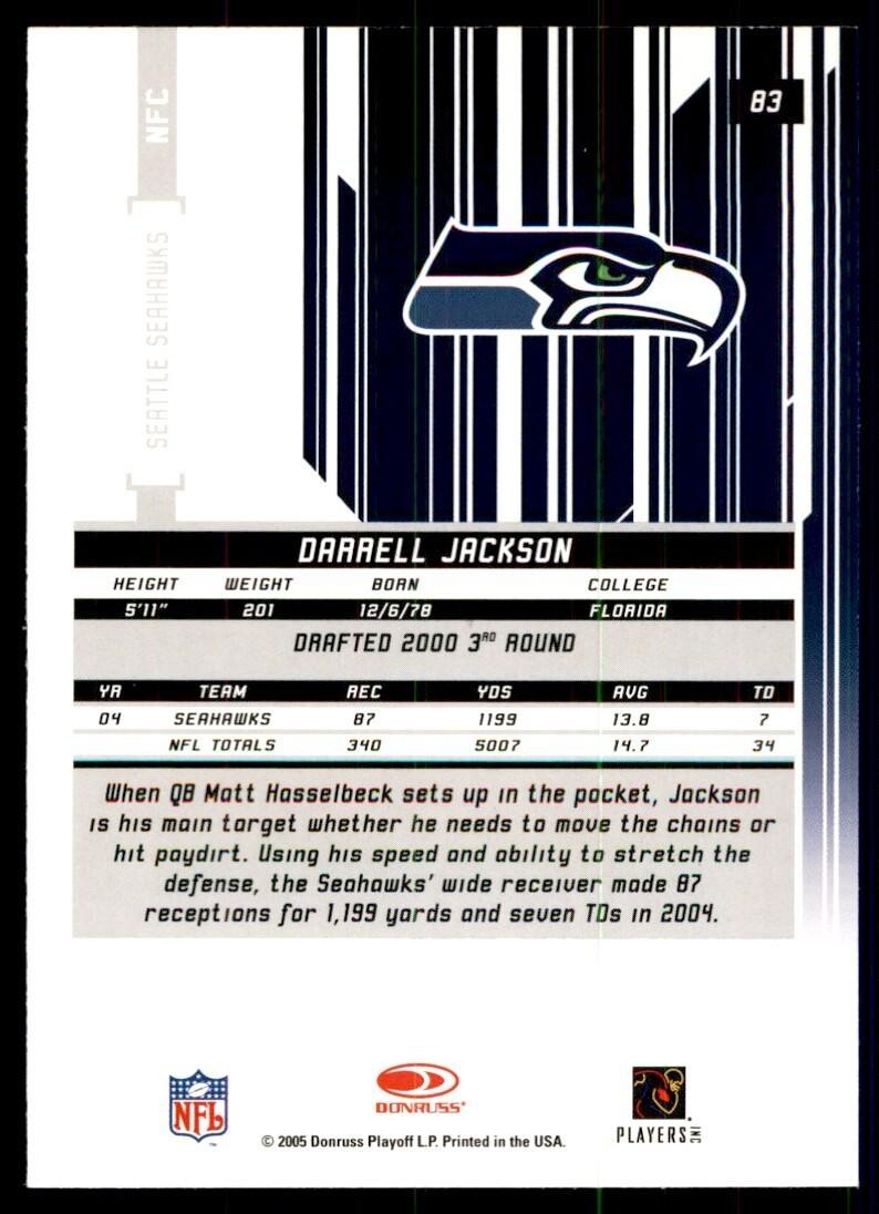 2005 Donruss Rookies & Stars Darrell Jackson Football Cards #83