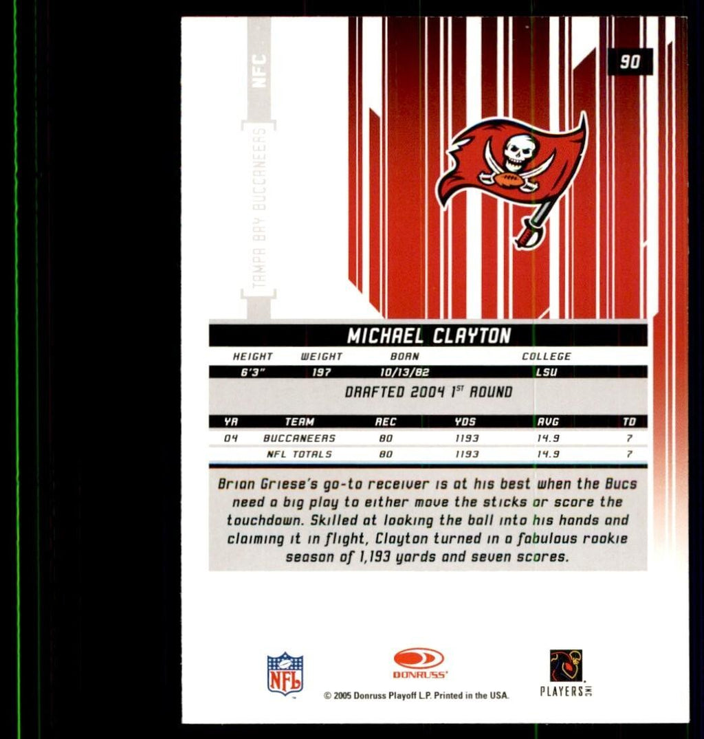2005 Donruss Rookies & Stars Michael Clayton Football Cards #90