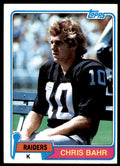 1981 TOPPS CHRIS BAHR_ OAKLAND RAIDERS #107
