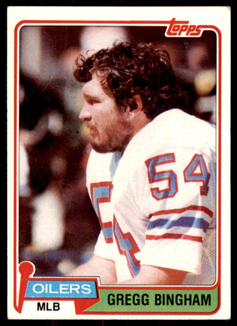 1981 TOPPS* GREGG BINGHAM HOUSTON OILERS #79