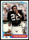1981 Topps* Arthur Whittington Oakland Raiders #161