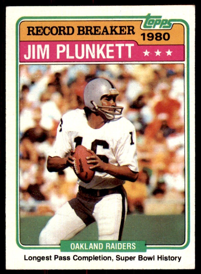 1981 TOPPS* JIM PLUNKETT OAKLAND RAIDERS #335