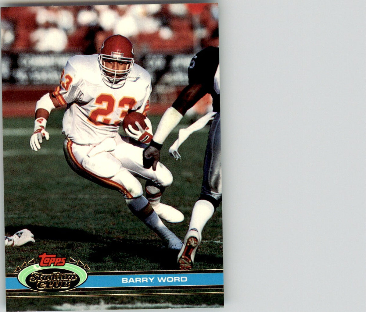 1991 Stadium Club Barry Word . Kansas City Chiefs #128