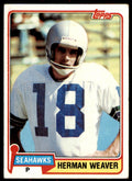 1981 Topps_ Herman Weaver Seattle Seahawks #87