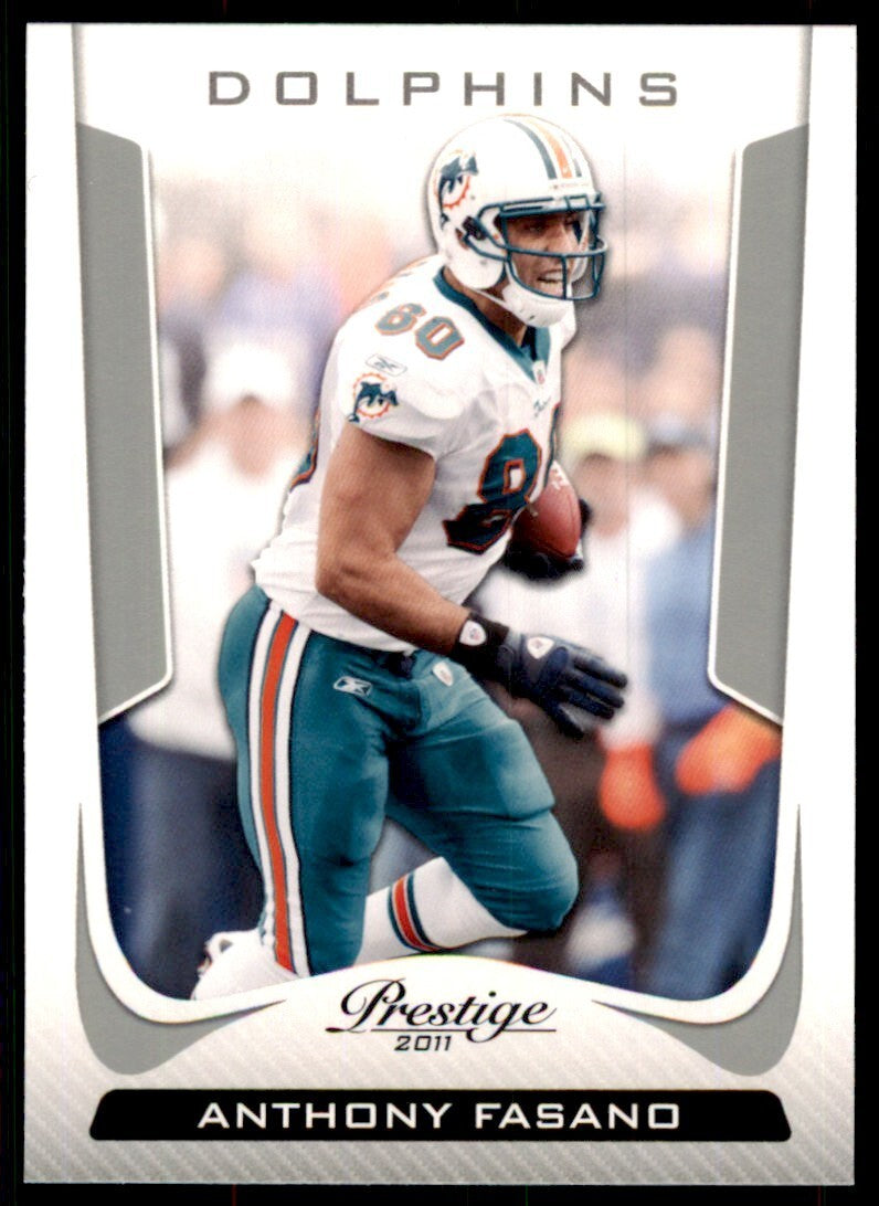 2011 Panini Prestige Anthony Fasano A Football Cards #102