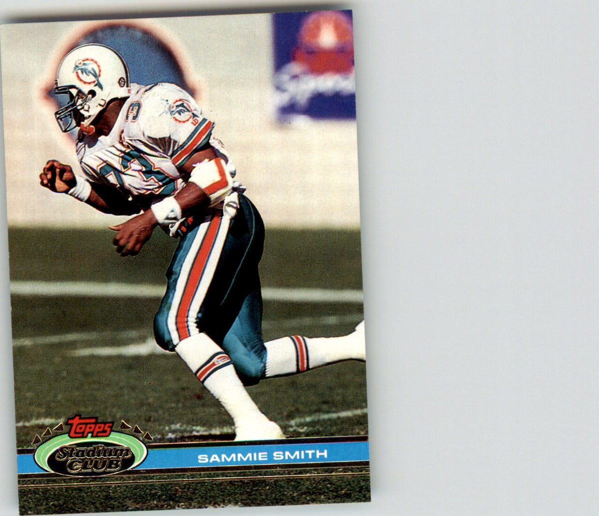 1991 Stadium Club Sammie Smith . Miami Dolphins #204