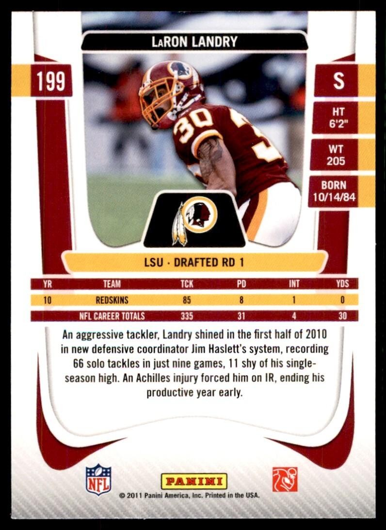 2011 Panini Prestige LaRon Landry A Football Cards #199