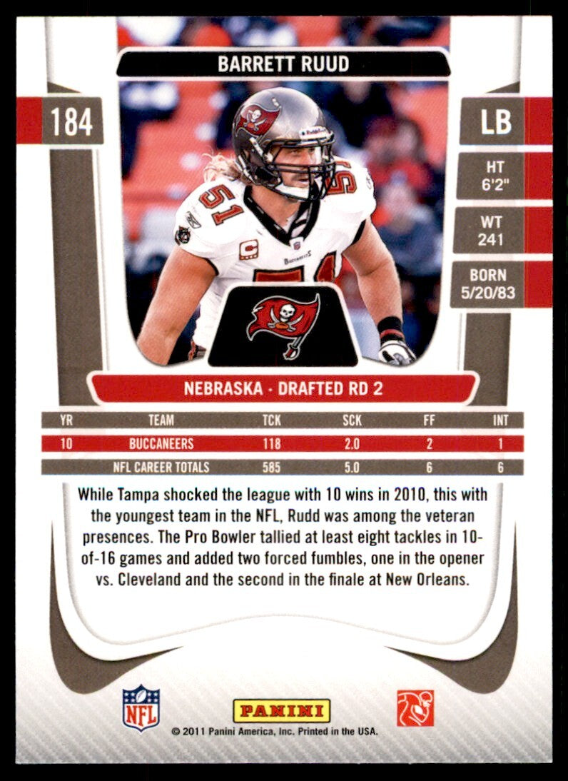 2011 Panini Prestige Barrett Ruud Football Cards #184