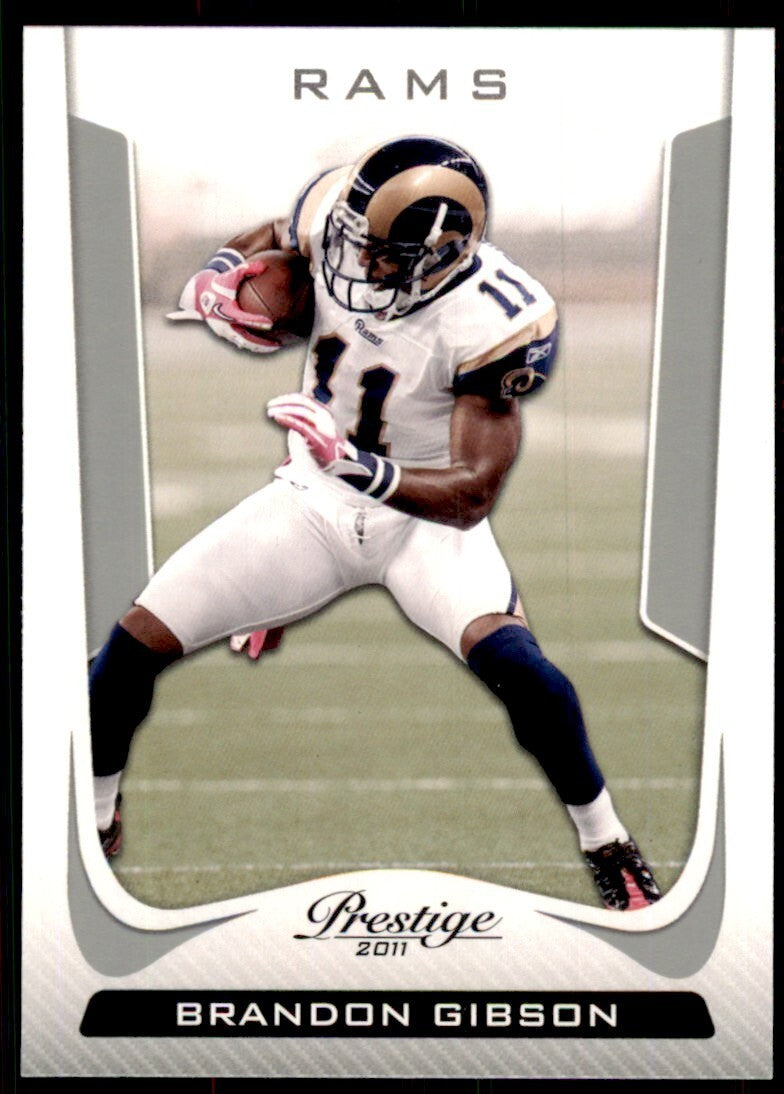 2011 Panini Prestige Brandon Gibson A Football Cards #178