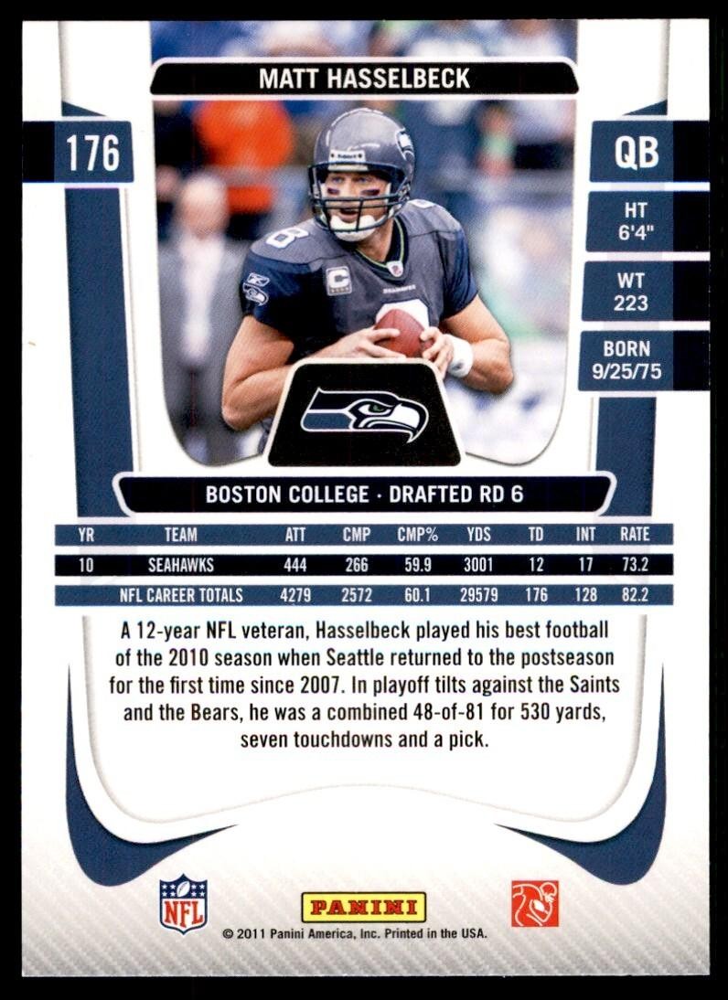 2011 Panini Prestige Matt Hasselbeck A Football Cards #176