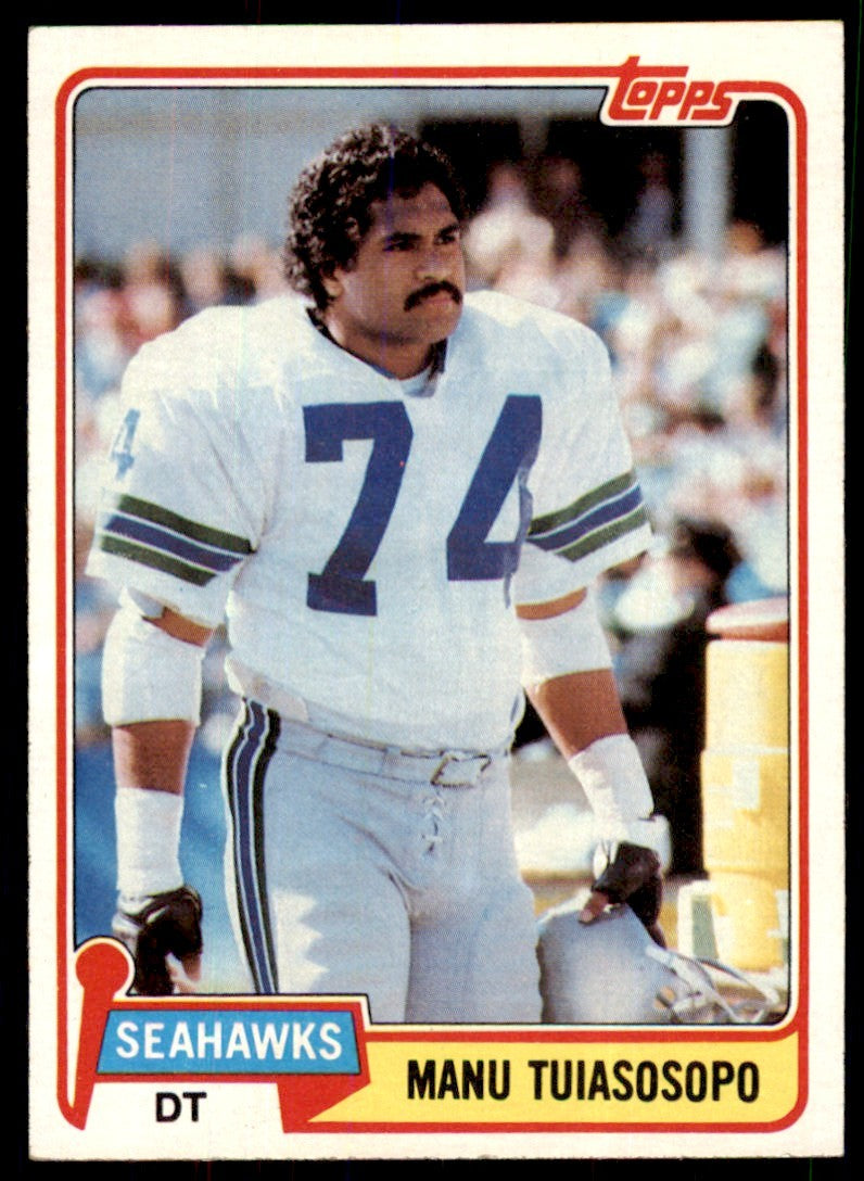 1981 TOPPS' MANU TUIASOSOPO. SEATTLE SEAHAWKS #320