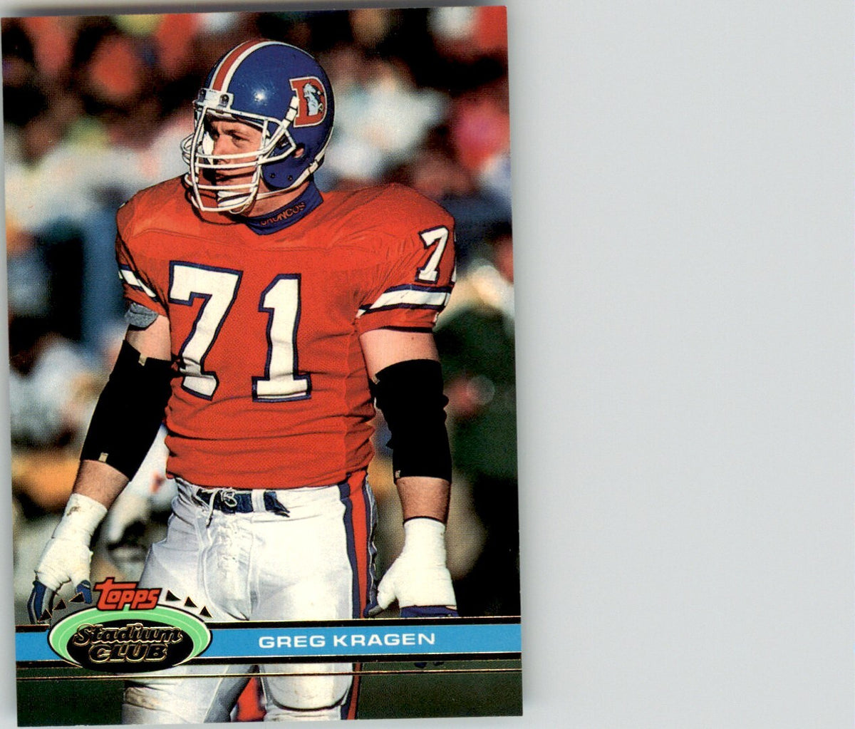 1991 Stadium Club Greg Kragen . Denver Broncos #458