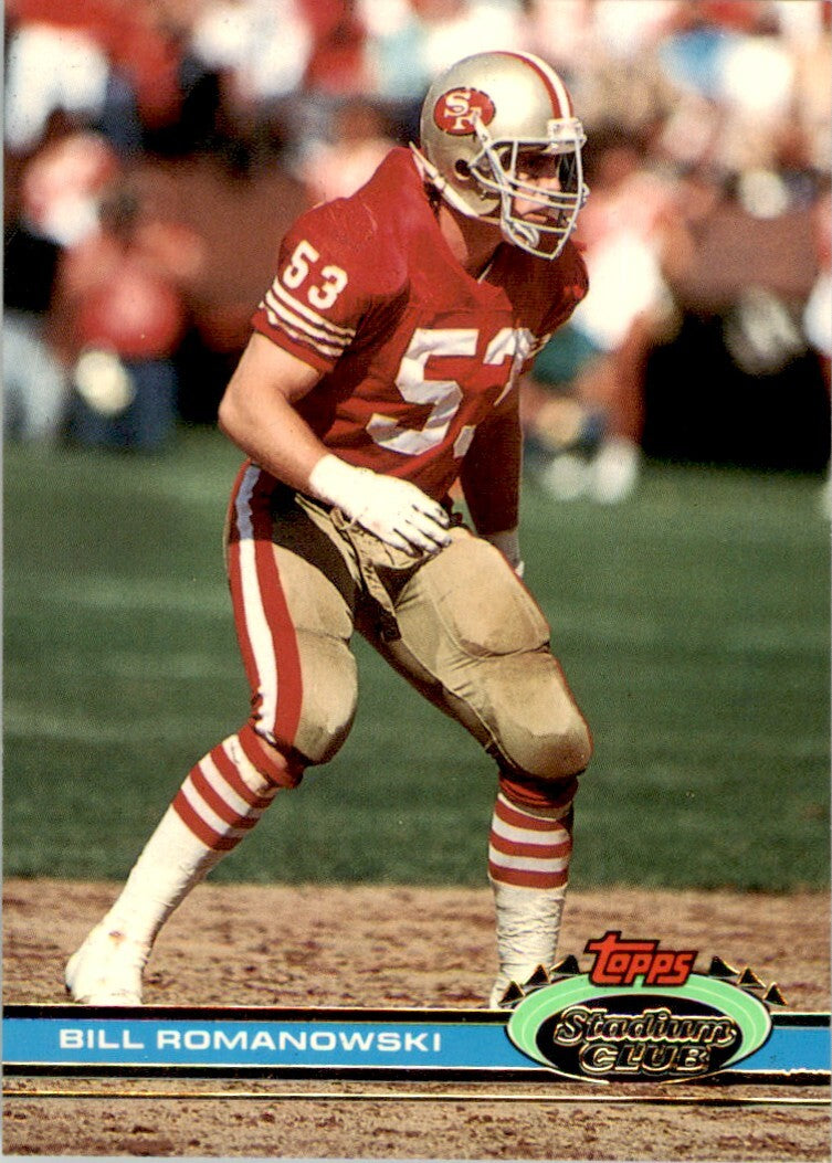 1991 Stadium Club Bill Romanowski . San Francisco 49ers #394