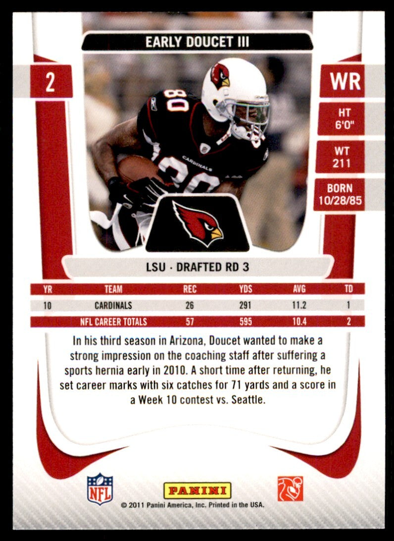 2011 Panini Prestige Early Doucet A Football Cards #2